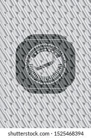 joint, cigarette icon inside silver badge. Scales pattern. Vector Illustration. Detailed.