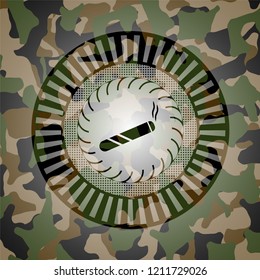 joint, cigarette icon on camo texture