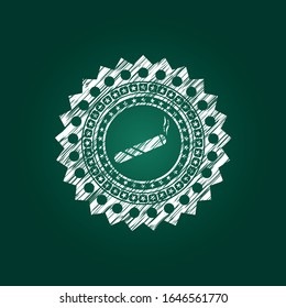 Gelenk, Zigarettensymbol auf der Tafel, Vektorillustration, hübsches Design
