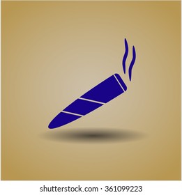 Icono o símbolo vector de unión (cigarrillo)
