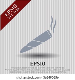 Joint (cigarette) vector icon or symbol