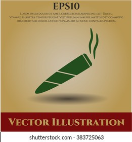 Joint (cigarette) vector icon or symbol