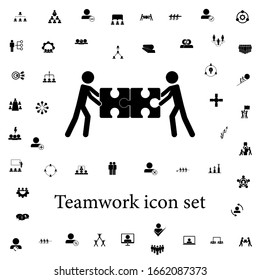 joint collection puzzles icon. Teamwork icons universal set for web and mobile