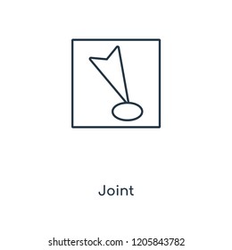 Joint concept line icon. Linear Joint concept outline symbol design. This simple element illustration can be used for web and mobile UI/UX.