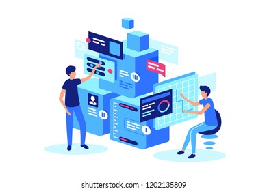 Joint development of stepwise design with two men.