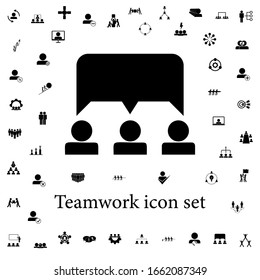 joint discussion icon. Teamwork icons universal set for web and mobile