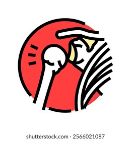 joint dislocation fracture injury color icon vector. joint dislocation fracture injury sign. isolated symbol illustration