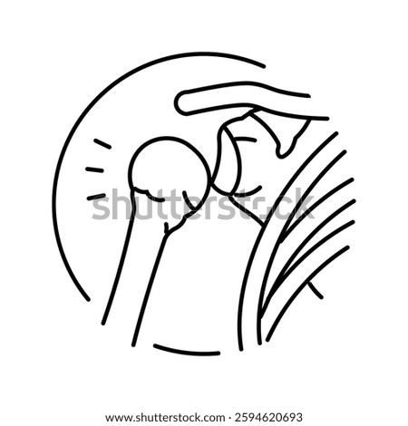 joint dislocation fracture injury line icon vector. joint dislocation fracture injury sign. isolated contour symbol black illustration