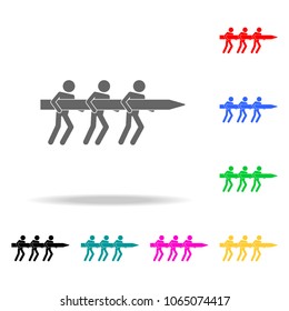 joint drag and drop icon. Elements of teamwork multi colored icons. Premium quality graphic design icon. Simple icon for websites, web design, mobile app, info graphics on white background