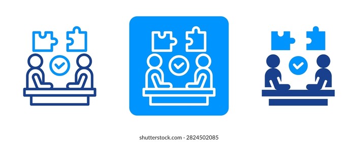 Joint Effort Icon In Dual Tone Style