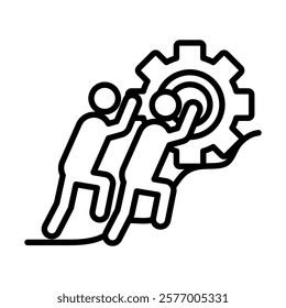 Joint Endeavor icon line vector illustration