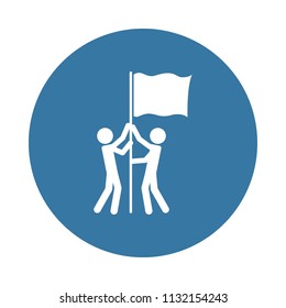 joint flag raising icon in Badge style 