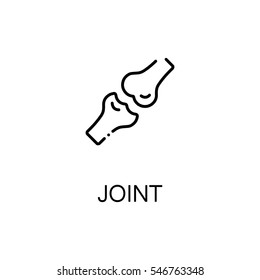 Joint flat icon. Single high quality outline symbol of human body for web design or mobile app. Thin line signs of joint for design logo, visit card, etc. Outline pictogram of joint 