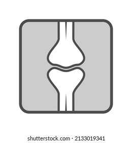 Icono gráfico conjunto. Signo de huesos humanos. Símbolo articulación humana aislada sobre fondo blanco. Ilustración del vector