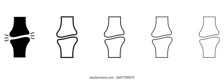 Joint Health Vector Icon Set. Bone Care vector symbol for UI design .Vector Illustration .EPS 10 .