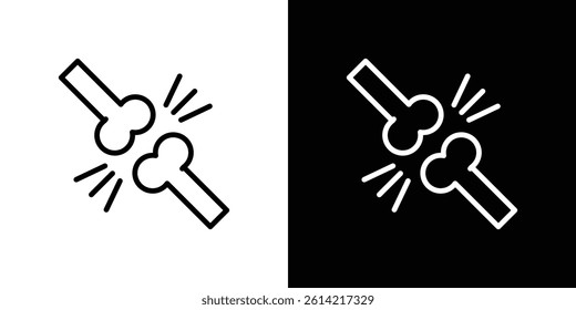 Joint icon outline collection for web design