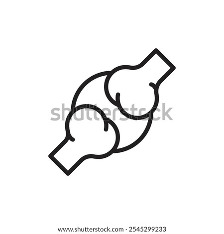Joint icon outline set sign