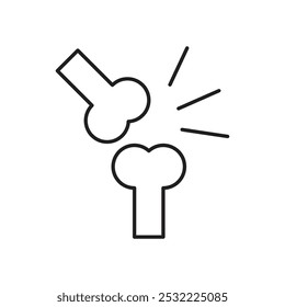 Joint icon. simple thin line icon.