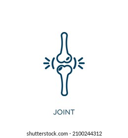 joint icon. Thin linear joint outline icon isolated on white background. Line vector joint sign, symbol for web and mobile