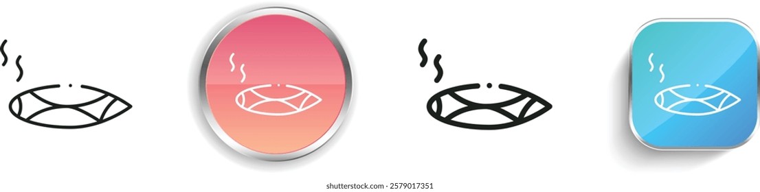 joint icon. Thin Linear, Regular and Button Style Design Isolated On White Background