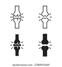 Joint icon in trendy flat and line style design. Icon symbol illustration