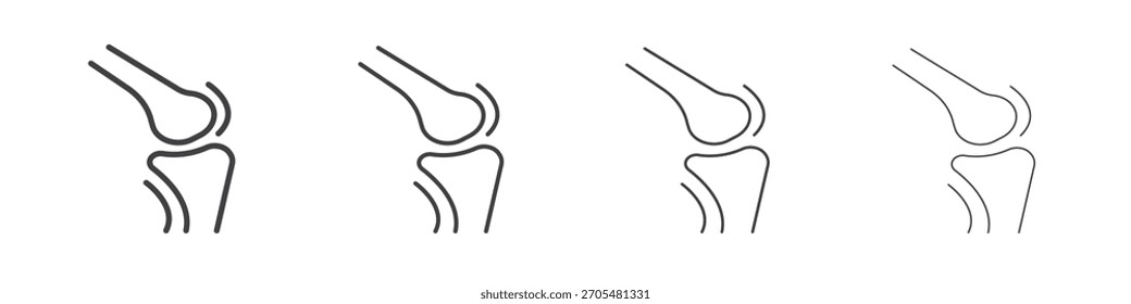 Joint icon vector collection, illustration logo template in trendy thin line editable strokes style.