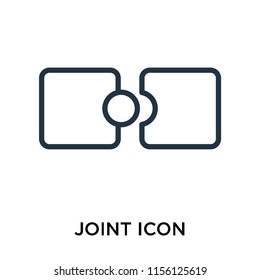 Joint icon vector isolated on white background, Joint transparent sign , line symbol or linear element design in outline style