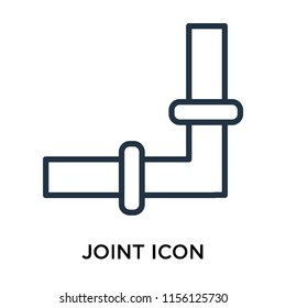 Joint icon vector isolated on white background, Joint transparent sign , line symbol or linear element design in outline style