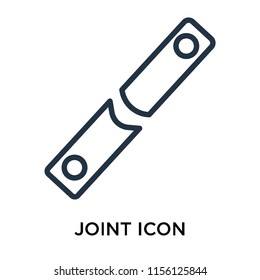Joint icon vector isolated on white background, Joint transparent sign , line symbol or linear element design in outline style