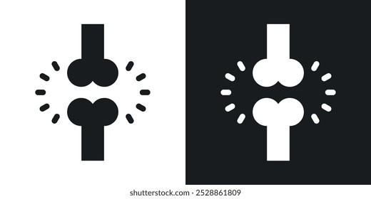 Joint icons. solid style vector