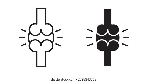 Joint icons. Vector set in filled and line style.