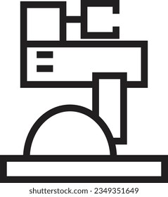 Icono de esquema de Robot de la industria conjunta