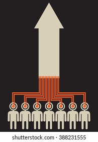 joint intellectual effort visualized illustration