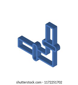 Joint isometric left top view 3D icon