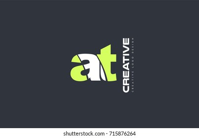 joint joined letter combination alphabet green green background  logo icon design company