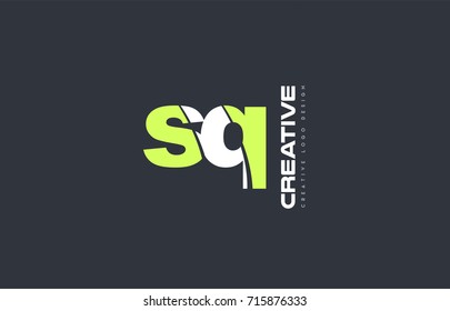 joint joined letter combination alphabet green background  logo icon design company
