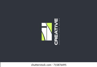 joint joined letter combination alphabet green background  logo icon design company