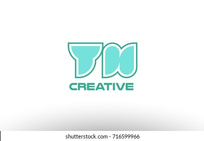 joint joined letter combination green pastel alphabet letter yh y h logo icon design company