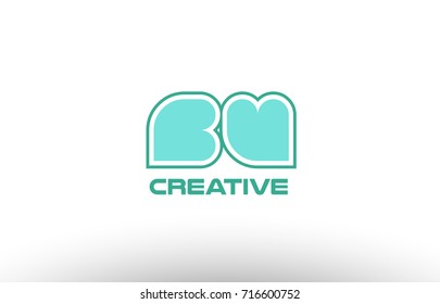 joint joined letter combination green pastel alphabet letter bu b u logo icon design company