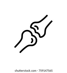 Joint line icon. High quality black outline logo for web site design and mobile apps. Vector illustration on a white background.