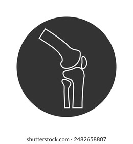 Joint line Icon Symbol. Premium Quality Isolated Knee Element In Trendy Vector Style