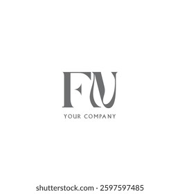 Joint logo F N icon vector template.