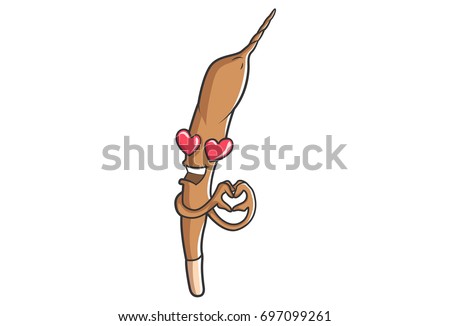 The Joint in Love. Vector Illustration. Isolated on white background.