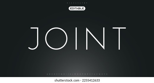 Joint Modern abstract digital tech font. Logo creative font, type, technology, movie, digital, music, movie. Fonts and illustration in vector format. Luxury Font.