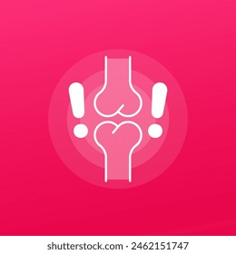 joint pain, arthritis icon, vector design