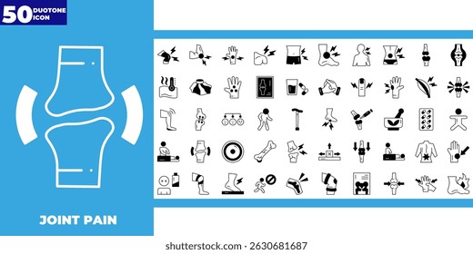 joint pain dualtone icons collection