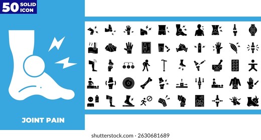 joint pain glyph icons collection
