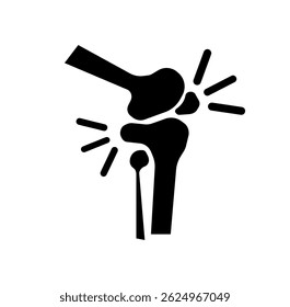 joint pain icon with black and white