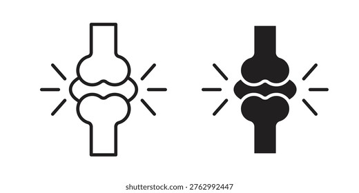 joint pain icon illustrations. Pack of vector icons for ui ux