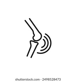 joint pain icon isolated on white background